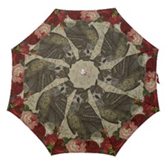 Vintage owl Straight Umbrellas