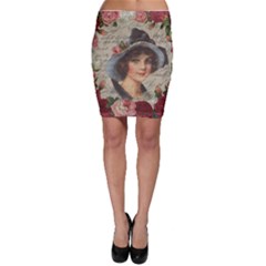 Vintage Girl Bodycon Skirt by Valentinaart