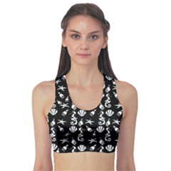 Seahorse Pattern Sports Bra by Valentinaart