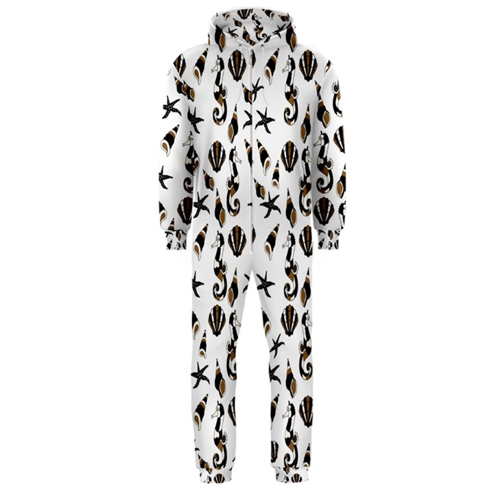 Seahorse pattern Hooded Jumpsuit (Men) 