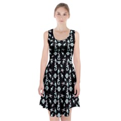 Seahorse Pattern Racerback Midi Dress