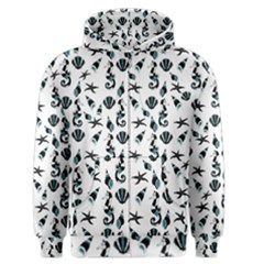 Seahorse pattern Men s Zipper Hoodie