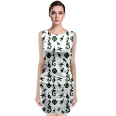 Seahorse pattern Classic Sleeveless Midi Dress