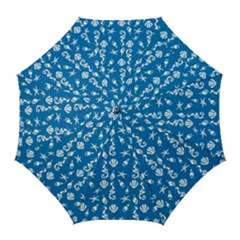 Seahorse Pattern Golf Umbrellas by Valentinaart