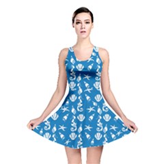 Seahorse Pattern Reversible Skater Dress by Valentinaart