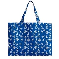 Seahorse Pattern Zipper Mini Tote Bag by Valentinaart