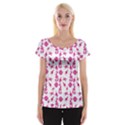 Seahorse pattern Women s Cap Sleeve Top View1