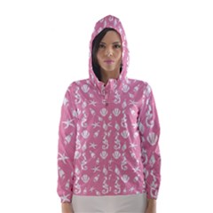 Seahorse Pattern Hooded Wind Breaker (women) by Valentinaart