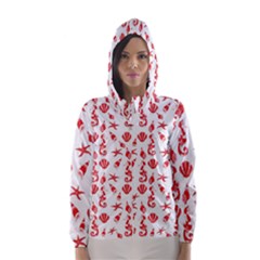 Seahorse Pattern Hooded Wind Breaker (women) by Valentinaart