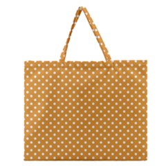 Polka Dots Zipper Large Tote Bag