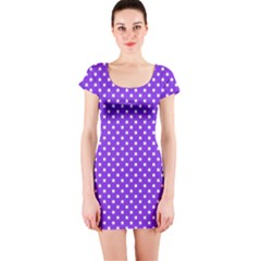 Polka Dots Short Sleeve Bodycon Dress by Valentinaart