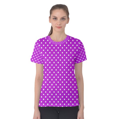 Polka Dots Women s Cotton Tee by Valentinaart