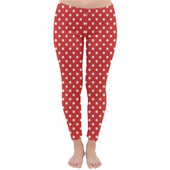 Polka Dots Classic Winter Leggings by Valentinaart