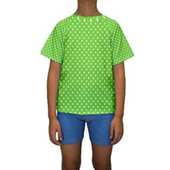 Polka Dots Kids  Short Sleeve Swimwear by Valentinaart