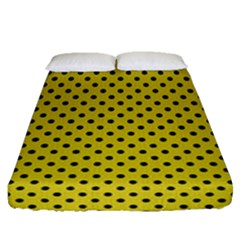 Polka Dots Fitted Sheet (queen Size) by Valentinaart
