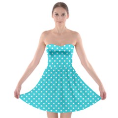 Polka Dots Strapless Bra Top Dress by Valentinaart