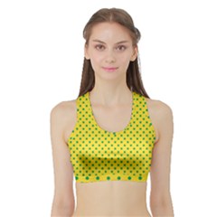 Polka dots Sports Bra with Border