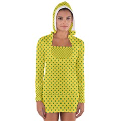 Polka dots Women s Long Sleeve Hooded T-shirt