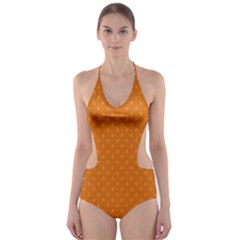 Polka Dots Cut-out One Piece Swimsuit by Valentinaart