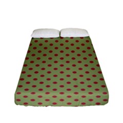 Polka Dots Fitted Sheet (full/ Double Size) by Valentinaart