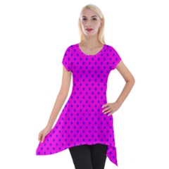 Polka Dots Short Sleeve Side Drop Tunic by Valentinaart