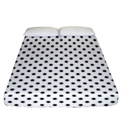 Polka Dots Fitted Sheet (queen Size) by Valentinaart