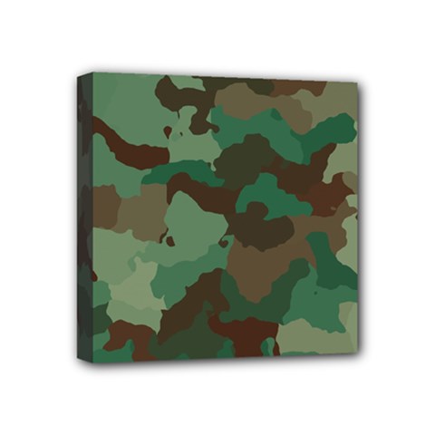 Camouflage Pattern A Completely Seamless Tile Able Background Design Mini Canvas 4  X 4  by Simbadda