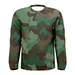 Camouflage Pattern A Completely Seamless Tile Able Background Design Men s Long Sleeve Tee by Simbadda