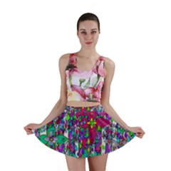 Sunny Roses In Rainy Weather Pop Art Mini Skirt by pepitasart