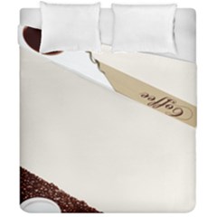 Greeting Card Coffee Mood Duvet Cover Double Side (California King Size)