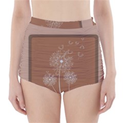 Dandelion Frame Card Template For Scrapbooking High-waisted Bikini Bottoms by Simbadda