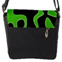 Black Green Abstract Shapes A Completely Seamless Tile Able Background Flap Messenger Bag (S) View1