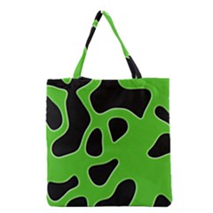 Black Green Abstract Shapes A Completely Seamless Tile Able Background Grocery Tote Bag by Simbadda