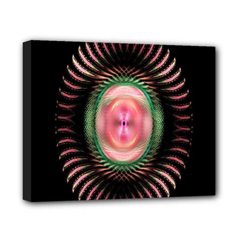 Fractal Plate Like Image In Pink Green And Other Colours Canvas 10  X 8  by Simbadda