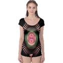 Fractal Plate Like Image In Pink Green And Other Colours Boyleg Leotard  View1