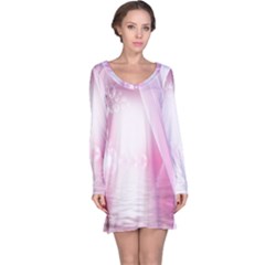 Realm Of Dreams Light Effect Abstract Background Long Sleeve Nightdress by Simbadda