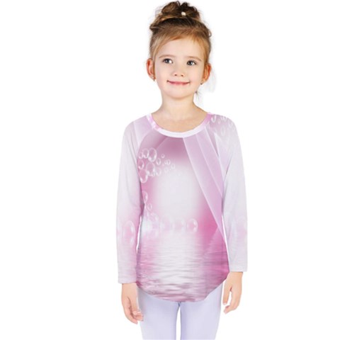 Realm Of Dreams Light Effect Abstract Background Kids  Long Sleeve Tee by Simbadda