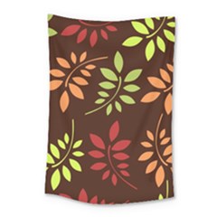 Leaves Wallpaper Pattern Seamless Autumn Colors Leaf Background Small Tapestry by Simbadda