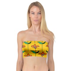 Small Flowers Pattern Floral Seamless Vector Bandeau Top by Simbadda