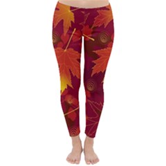 Autumn Leaves Fall Maple Classic Winter Leggings