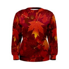 Autumn Leaves Fall Maple Women s Sweatshirt by Simbadda