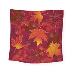 Autumn Leaves Fall Maple Square Tapestry (Small)