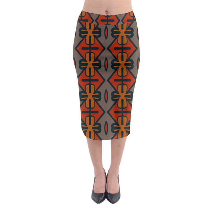 Seamless Pattern Digitally Created Tilable Abstract Midi Pencil Skirt