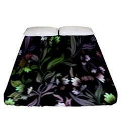 Floral Pattern Background Fitted Sheet (king Size)