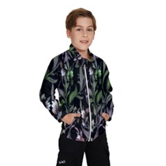 Floral Pattern Background Wind Breaker (kids) by Simbadda