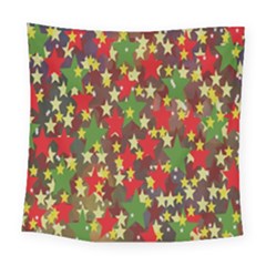 Star Abstract Multicoloured Stars Background Pattern Square Tapestry (large) by Simbadda