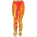 Fire Flames Abstract Background Women s Tights View2