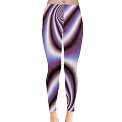 Fractal Background With Curves Created From Checkboard Leggings 