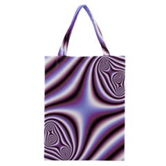 Fractal Background With Curves Created From Checkboard Classic Tote Bag