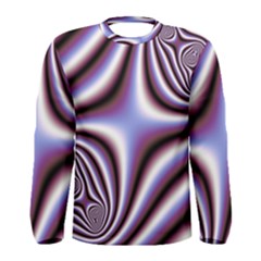 Fractal Background With Curves Created From Checkboard Men s Long Sleeve Tee